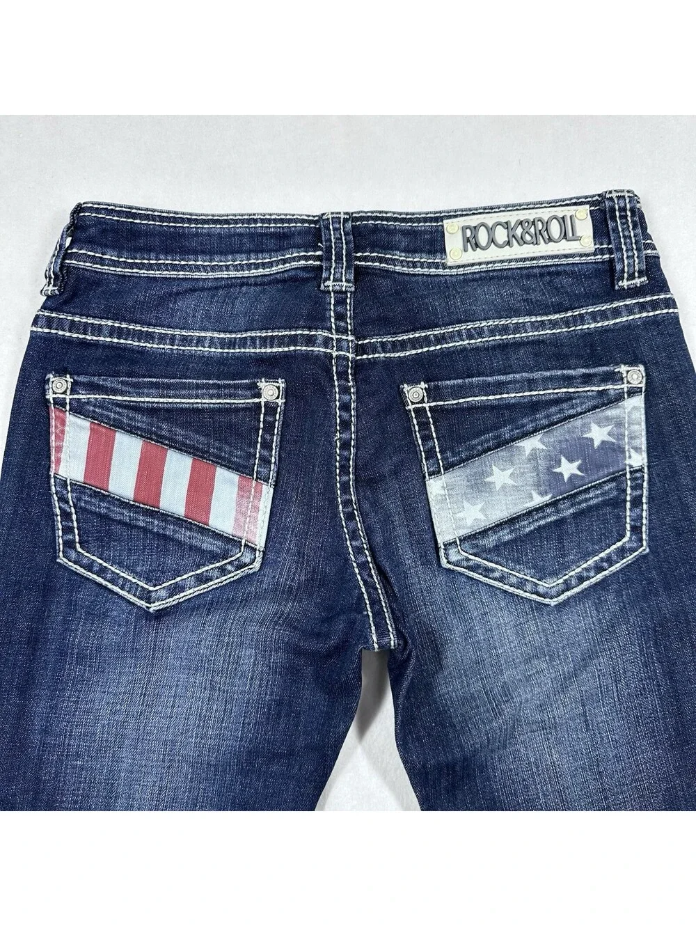 Rock & Roll Jeans Skinny American Flag 🇺🇲 Cowgirl Jeans 🇺🇲 Size 26x33